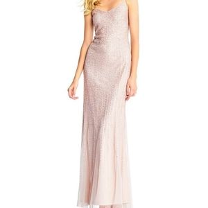 Adrianna Papell Beaded Gown size 4 mermaid